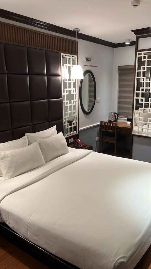 My hotel room in Hanoi's old quarter