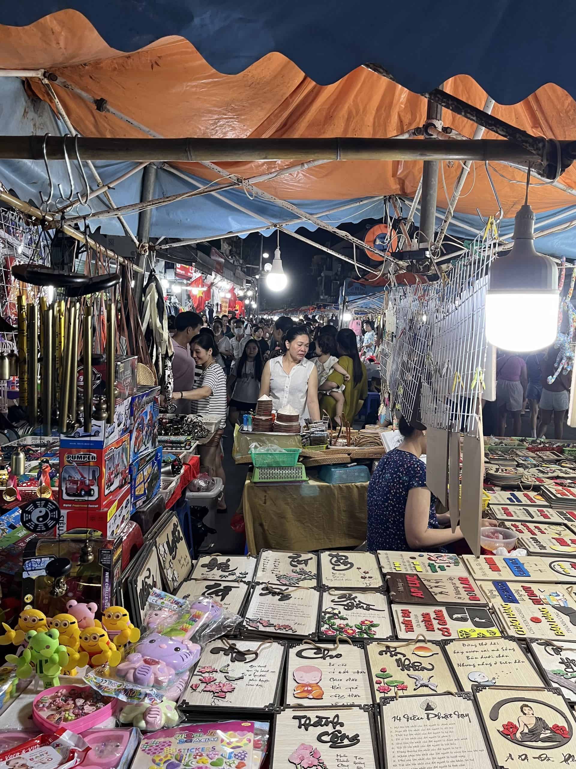 The Hanoi Old Quarter Night Market is perfect for shopping for traditional souvenirs.